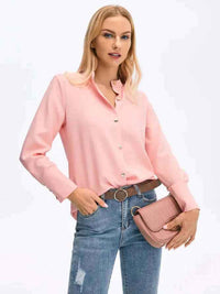 Juliana | Women's Long Sleeve Button Down Blouse Collared
