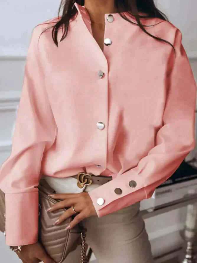 Juliana | Women's Long Sleeve Button Down Blouse Collared
