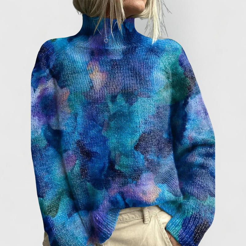 Alma turtleneck jumper in Blue