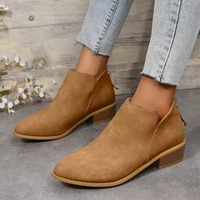 Delfina pointed toe ankle boots in Brown