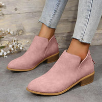 Delfina pointed toe ankle boots in Pink
