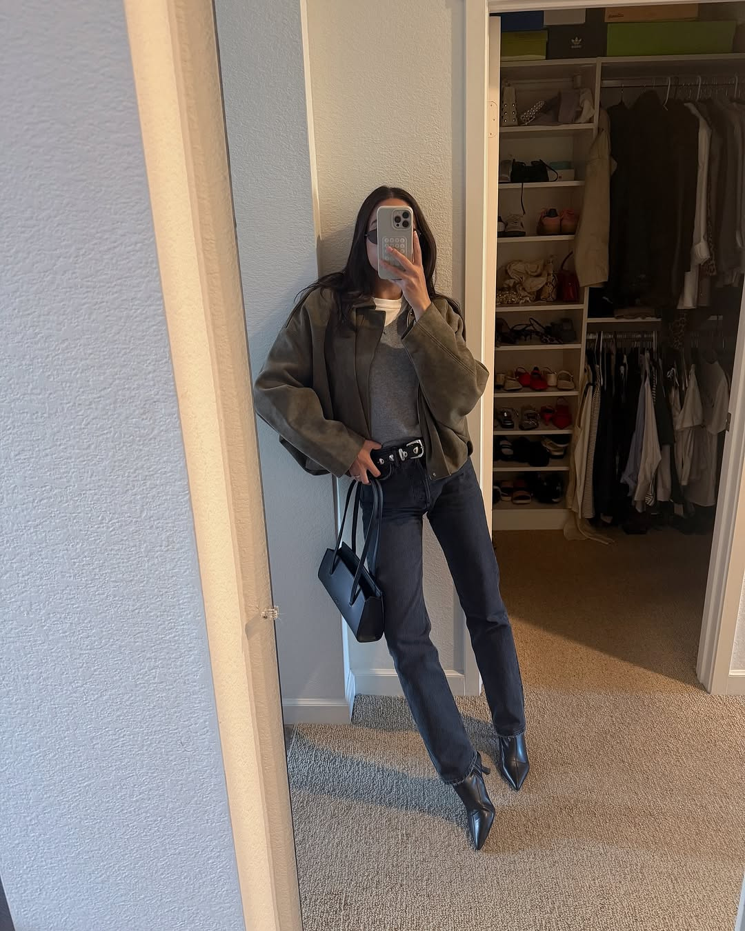 Adriana cropped oversized jacket, fifth view