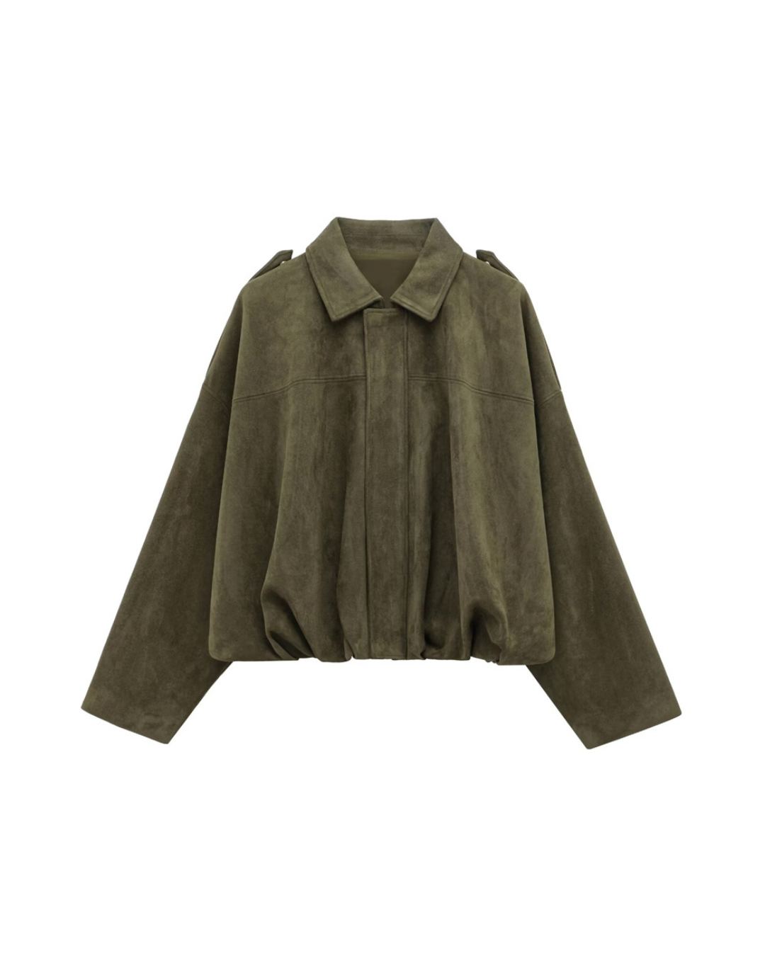 Adriana women's cropped oversized jacket in Green