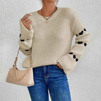 Imelda | Women's Long Sleeve Crew Neck Jumper Ribbed Knit