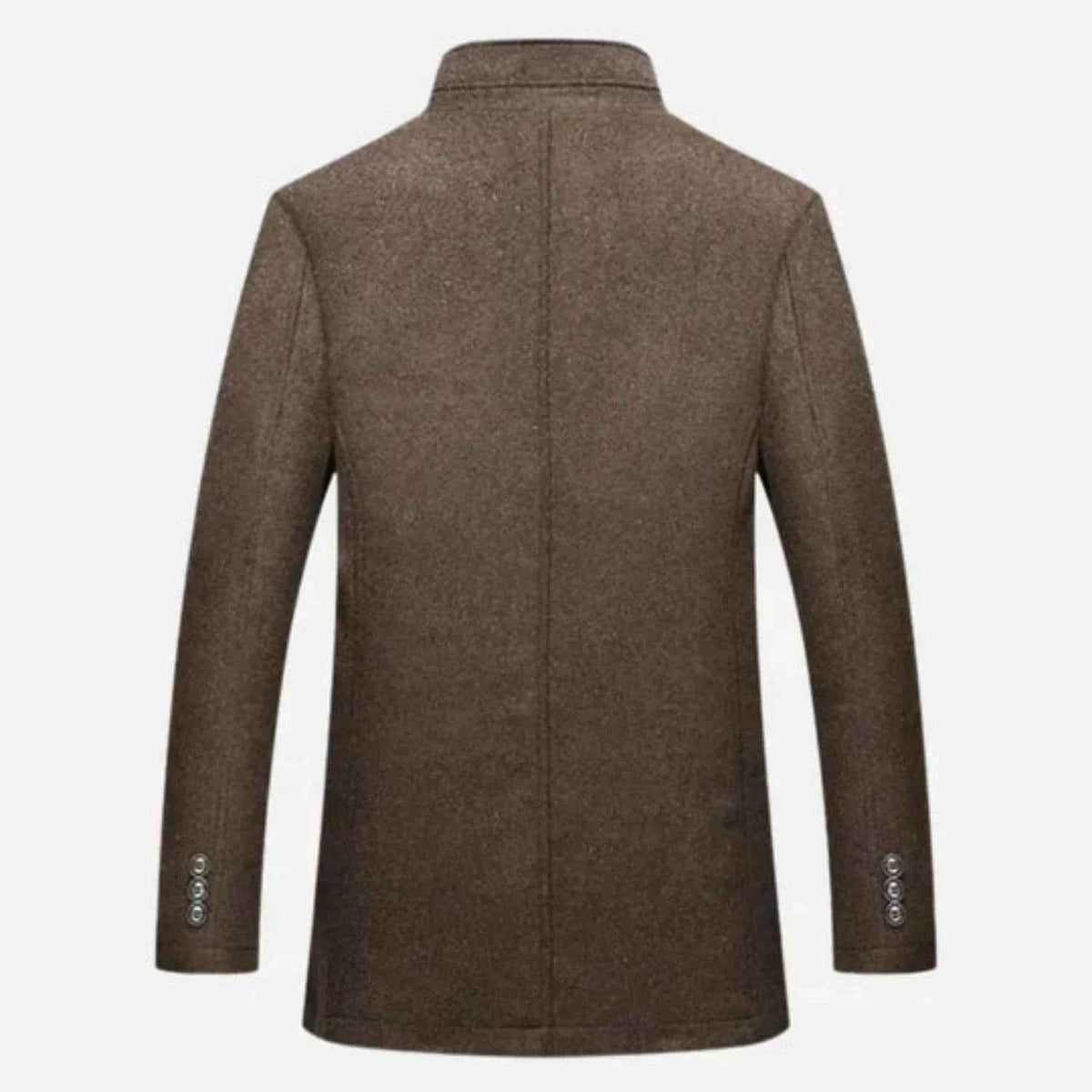 Thaddeus | Men's Mid-Length Stand Collar Overcoat Quilted Lining