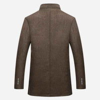 Thaddeus | Men's Mid-Length Stand Collar Overcoat Quilted Lining