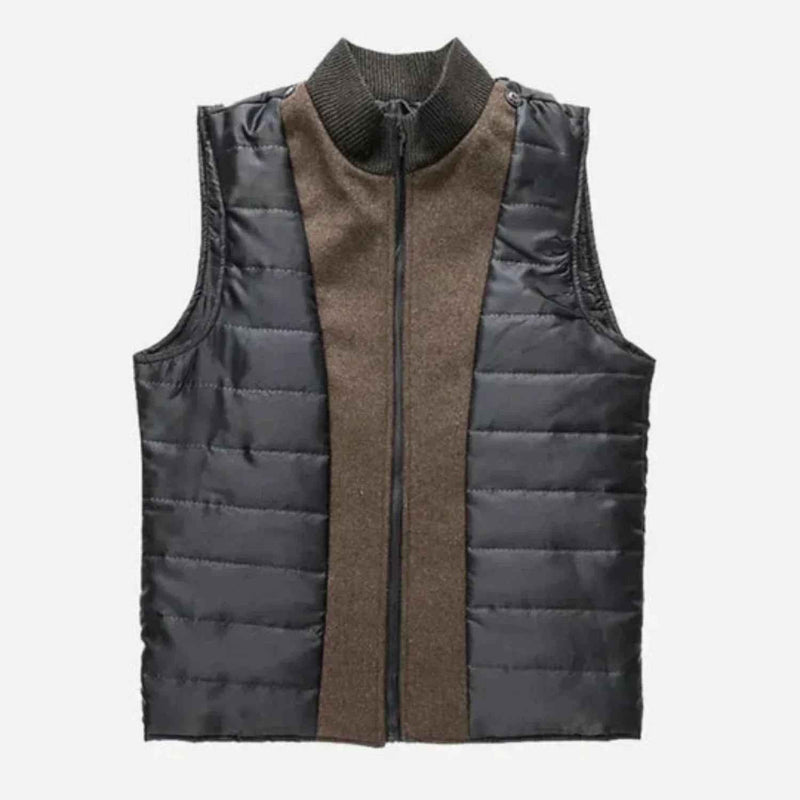Thaddeus | Men's Mid-Length Stand Collar Overcoat Quilted Lining
