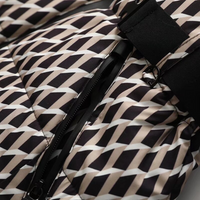 Malvina hooded belted puffer jacket detail view six