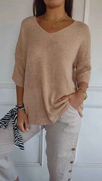 Greta | Women's V-Neck Relaxed Fit Jumper Lightweight Knit