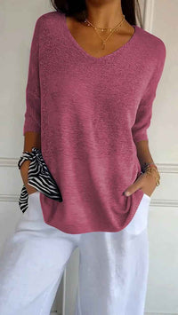 Greta | Women's V-Neck Relaxed Fit Jumper Lightweight Knit