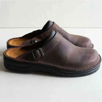 Voss | Men's Leather Clogs Buckle Slip On