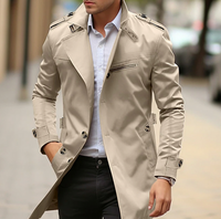 Nikolai | Men's Double-Breasted Long Coat Notched Lapel