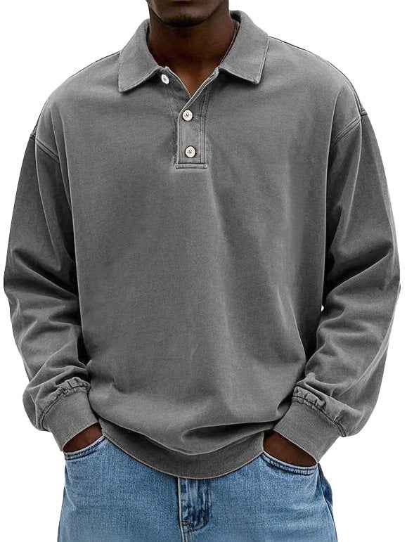 Horatio | Men's Long Sleeve Button-Down Polo Shirt