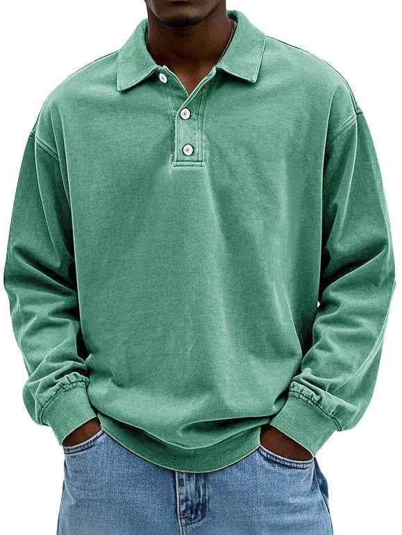 Horatio | Men's Long Sleeve Button-Down Polo Shirt