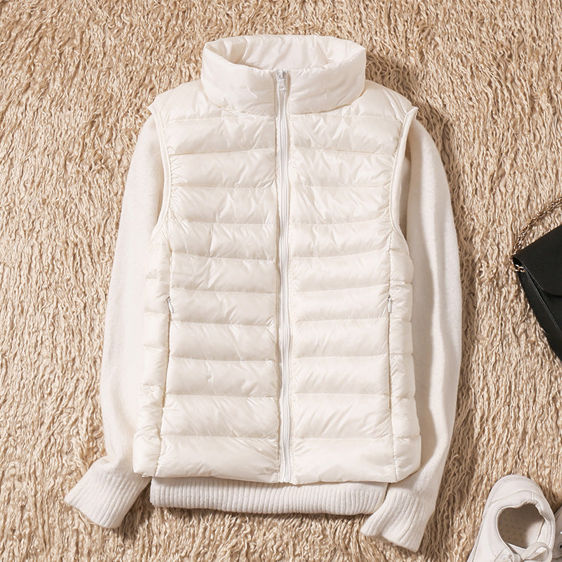 Nolwenn puffer vest in White