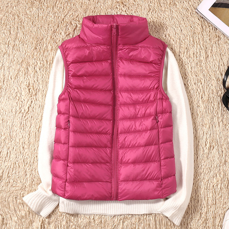 Nolwenn puffer vest in Dark Pink