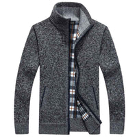 Ludlow | Men's Full Zip Jacket Ribbed Knit Stand Collar