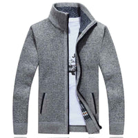 Ludlow | Men's Full Zip Jacket Ribbed Knit Stand Collar