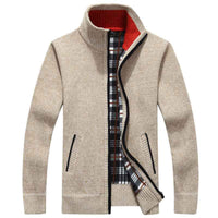 Ludlow | Men's Full Zip Jacket Ribbed Knit Stand Collar