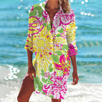 Romilly midi dress in Yellow Flowers