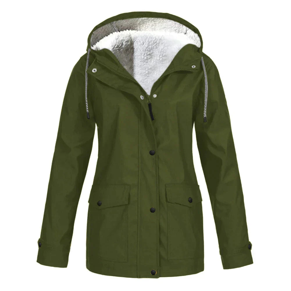 Quintina hooded jacket in Green