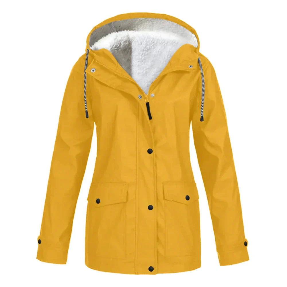 Quintina hooded jacket in Yellow