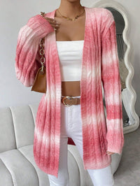 Benedetta cable knit cardigan styling view