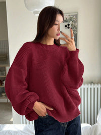 Mireille oversized knit jumper sleeve cuff detail
