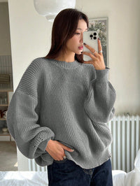 Mireille oversized knit jumper in Grey