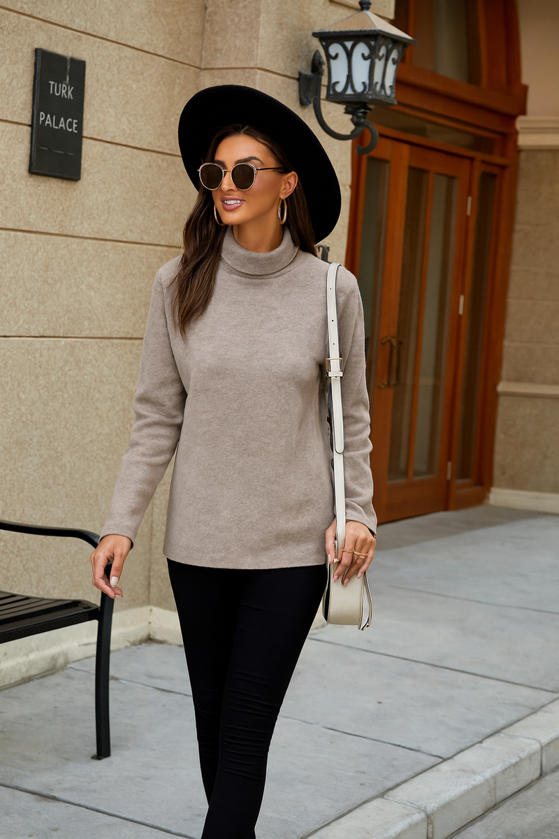 Drusilla turtleneck cable knit jumper in Grey