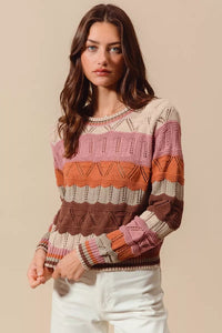 Sylvestra long sleeve striped jumper ninth view