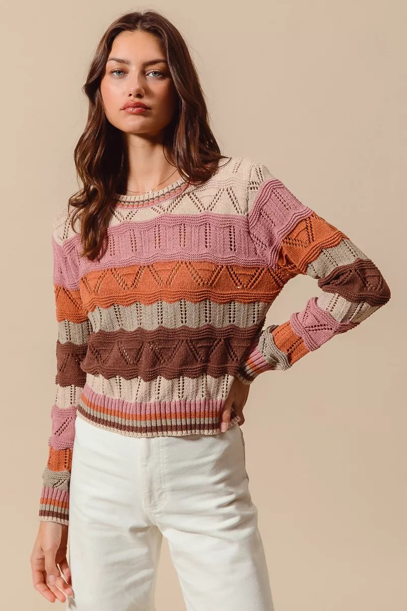 Sylvestra long sleeve striped jumper seventh view