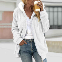 Rowena | Women's Hooded Zip-Up Longline Coat Relaxed Fit