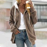 Rowena | Women's Hooded Zip-Up Longline Coat Relaxed Fit