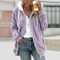 Rowena longline coat in Purple