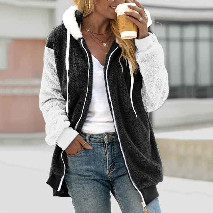 Rowena | Women's Hooded Zip-Up Longline Coat Relaxed Fit