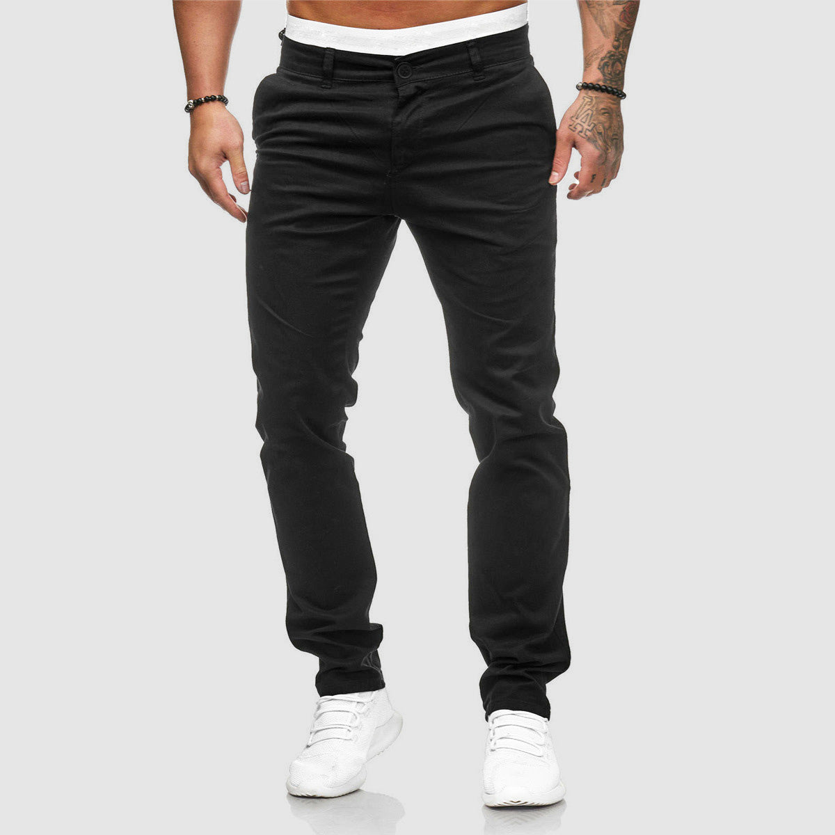 Torin slim-fit tapered chino trousers in Black