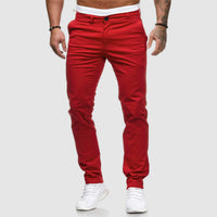 Torin slim-fit tapered chino trousers in Red