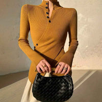 Wynne | Women's Wrap Front Long Sleeve Knit Jumper