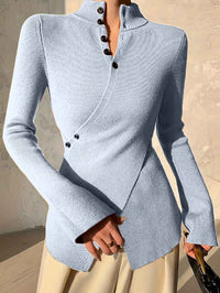 Wynne | Women's Wrap Front Long Sleeve Knit Jumper