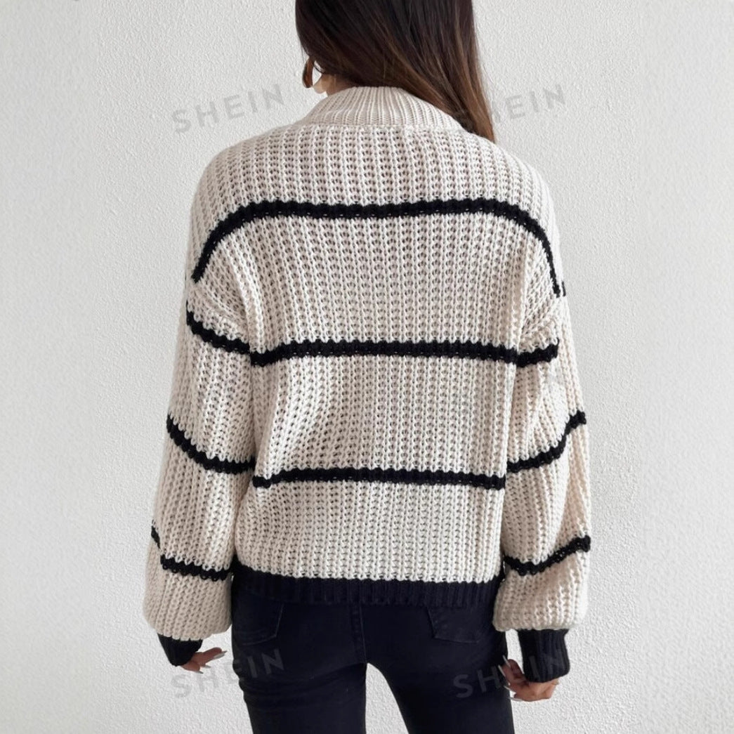 Esmeralda striped crew neck jumper additional view 5