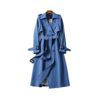Mirabel | Women's Belted Long Trench Coat Double Breasted
