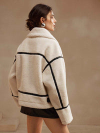 Frederica | Women's White Oversized Sherpa Coat