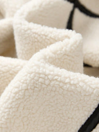 Frederica oversized sherpa coat styled detail