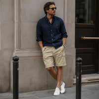 Jace | Cotton Cargo Shorts with Multi Pocket Utility Design