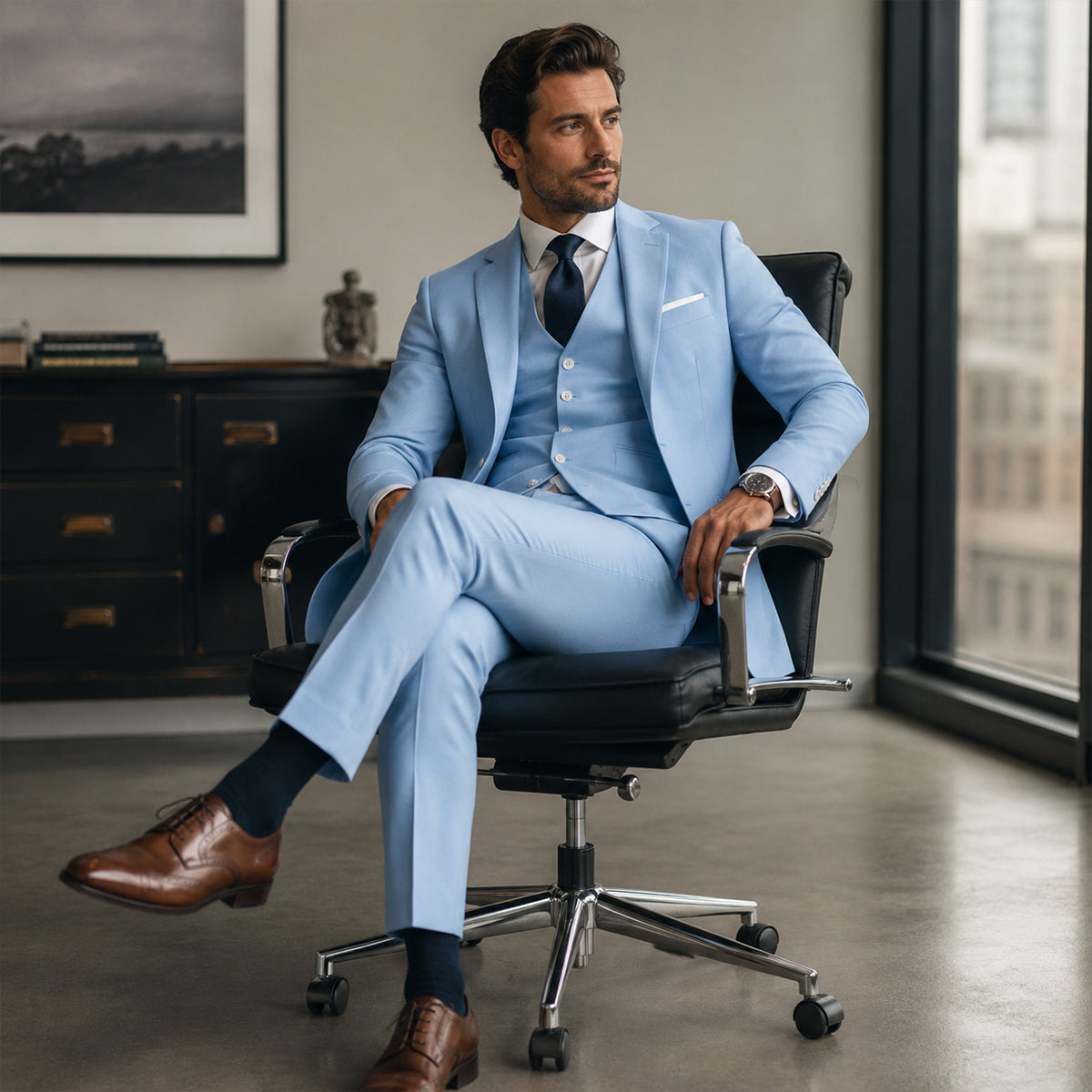 Orlando | Men's Three-Piece Blazer, Waistcoat and Trousers Suit