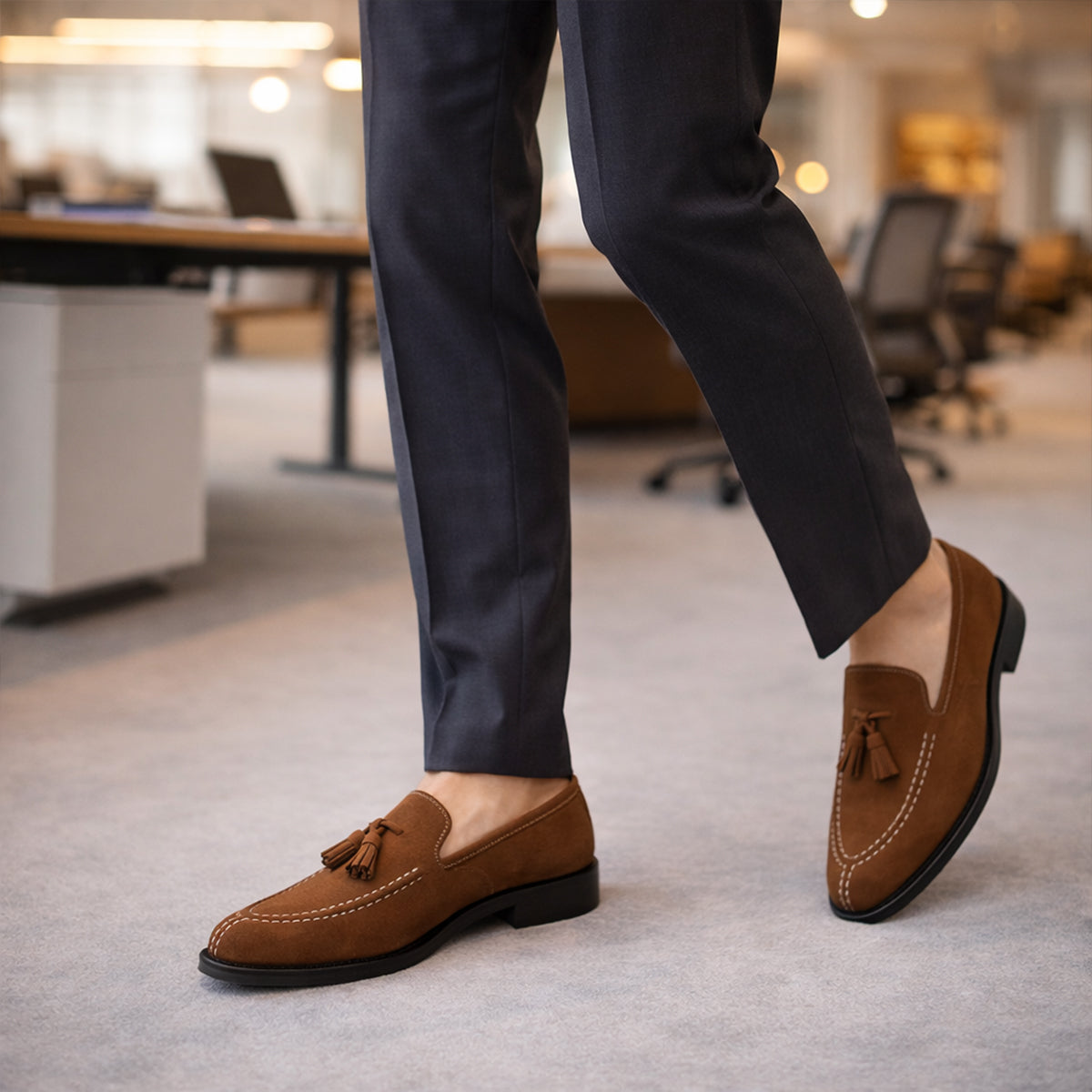 Nicholas | Men's Suede Tassel Loafers
