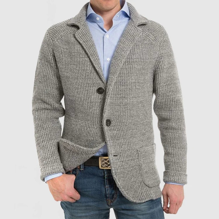 Hendrick knit casual blazer in Grey