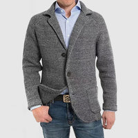 Hendrick knit casual blazer in Dark Grey
