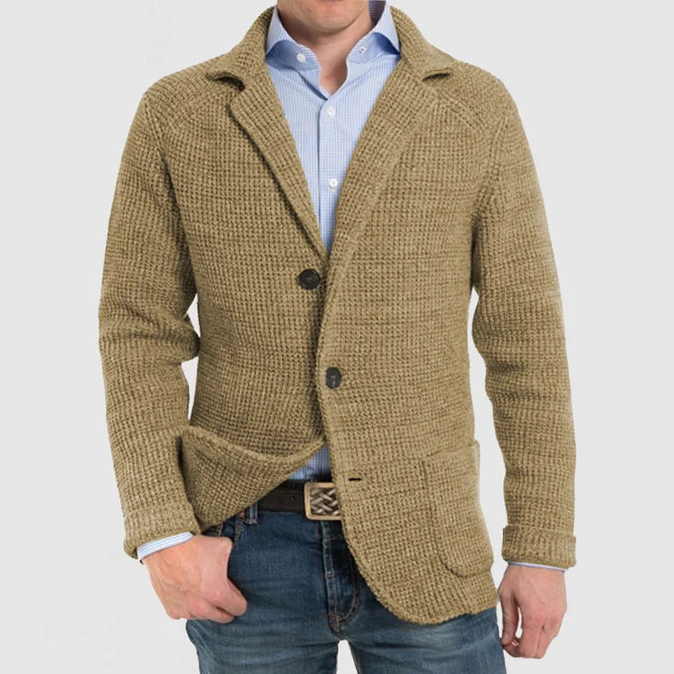 Hendrick knit casual blazer in Khaki